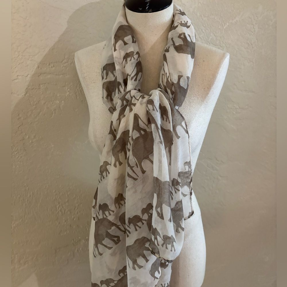 Elephant Print Scarf - Wrap - Coverup